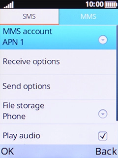 Select MMS account.