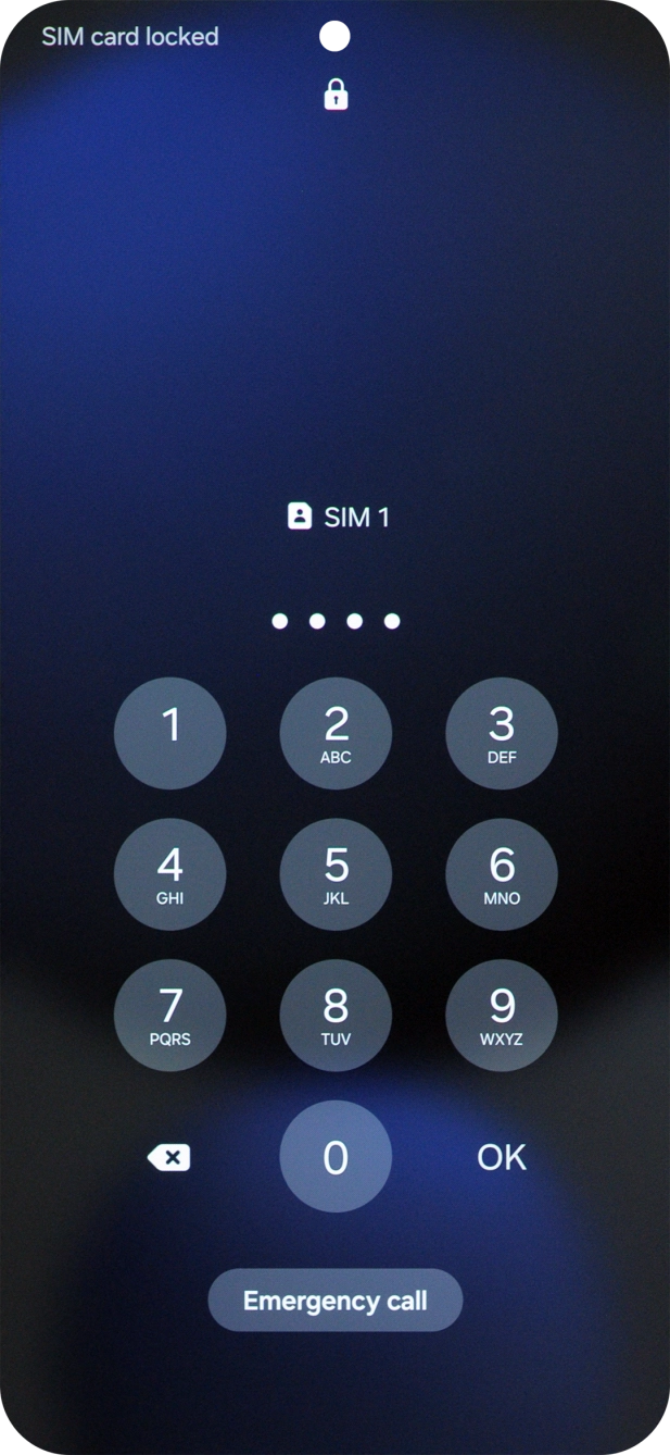 If your SIM is locked, key in your PIN and press OK. If your SIM is locked, key in your PIN and press OK.