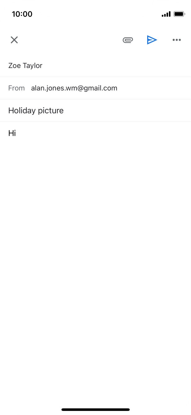 Press the send icon. Press the send icon.