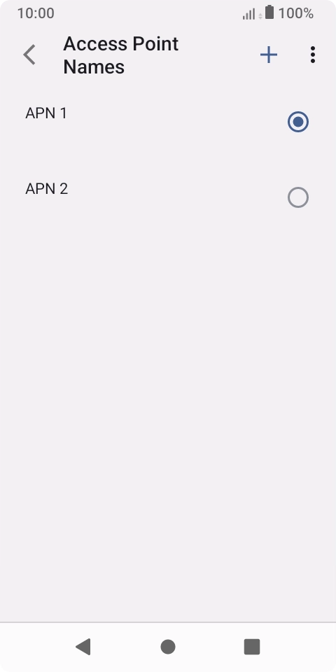 Press the field next to the data connection to activate it.