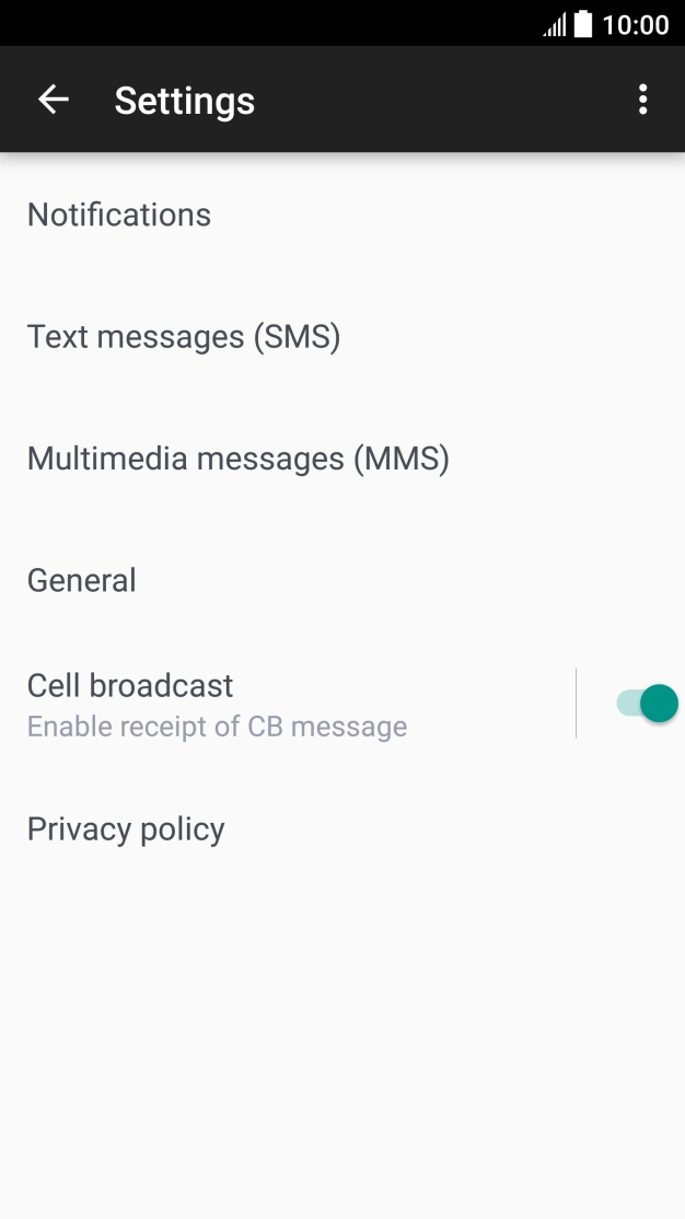 Press Text messages (SMS). Press Text messages (SMS).