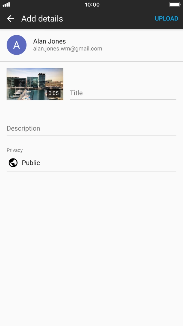 Press the text input field. Press the text input field.