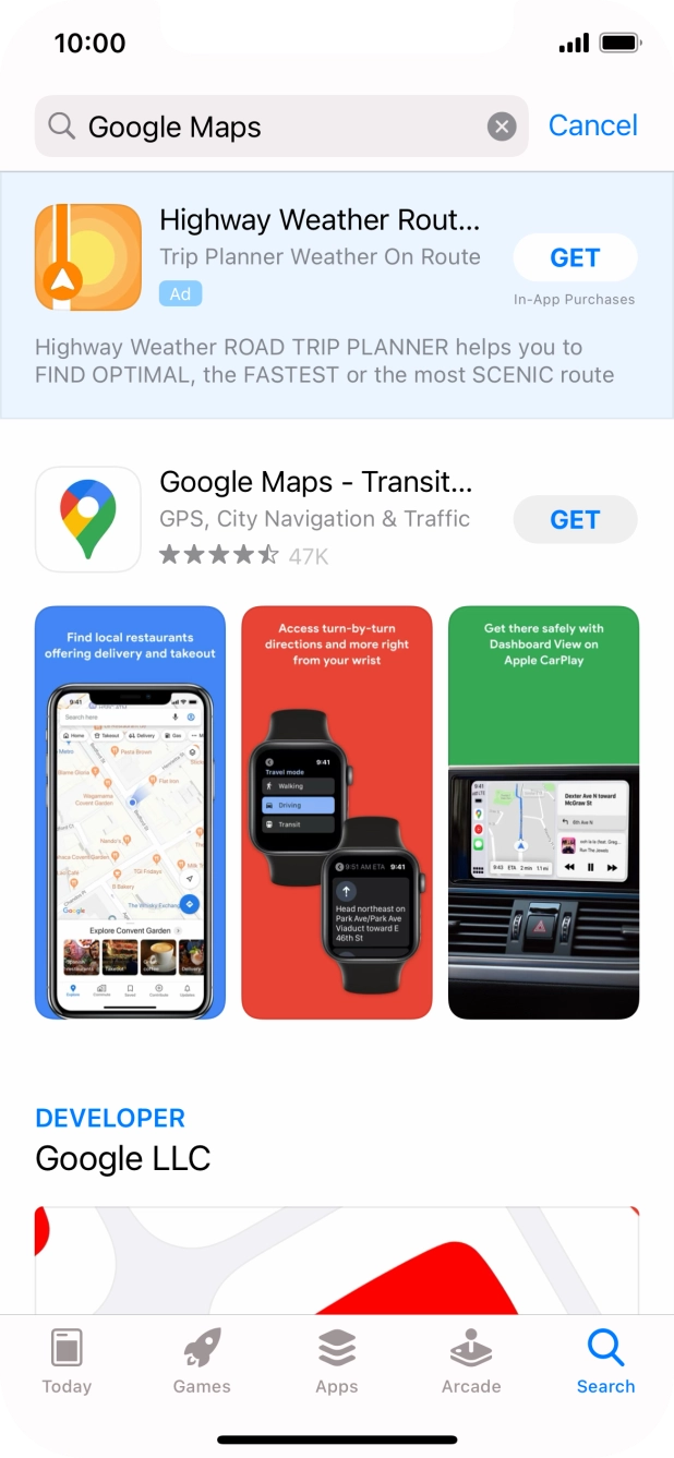 Press Google Maps.