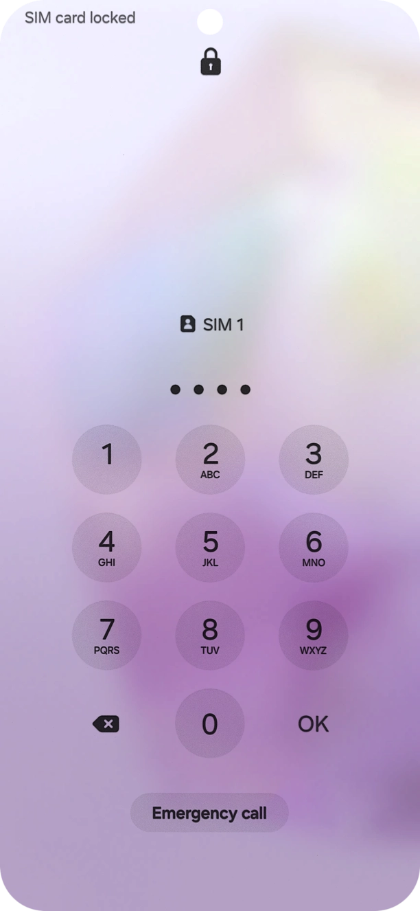 If your SIM is locked, key in your PIN and press OK. If your SIM is locked, key in your PIN and press OK.