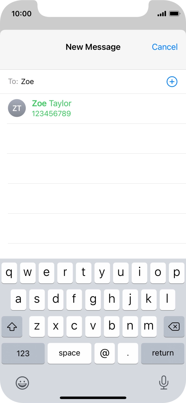 Press the required contact. Press the required contact.