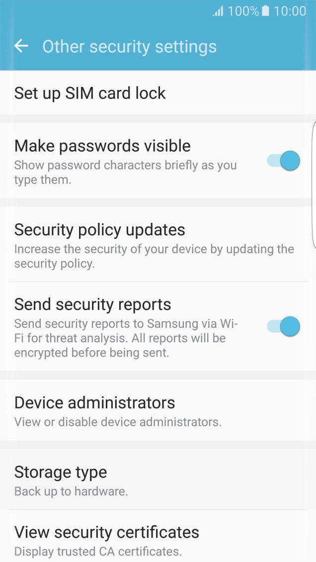 Press Set up SIM card lock. Press Set up SIM card lock.