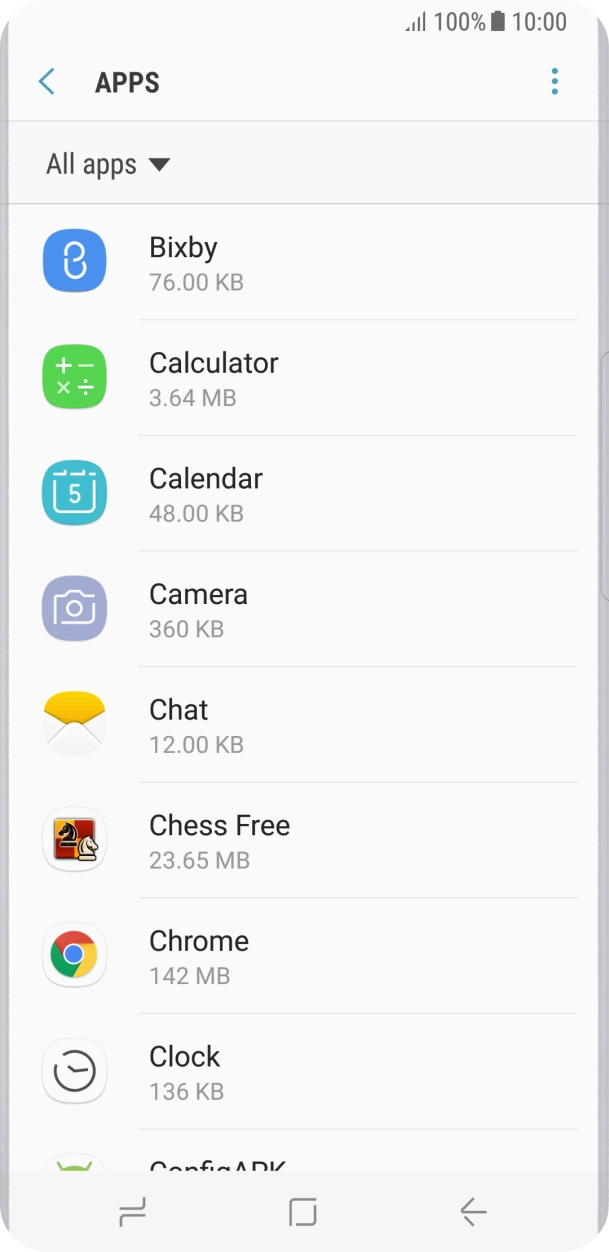 Press the required app. Press the required app.