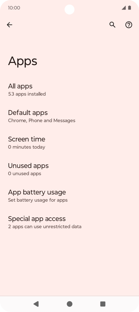 Press All apps. Press All apps.