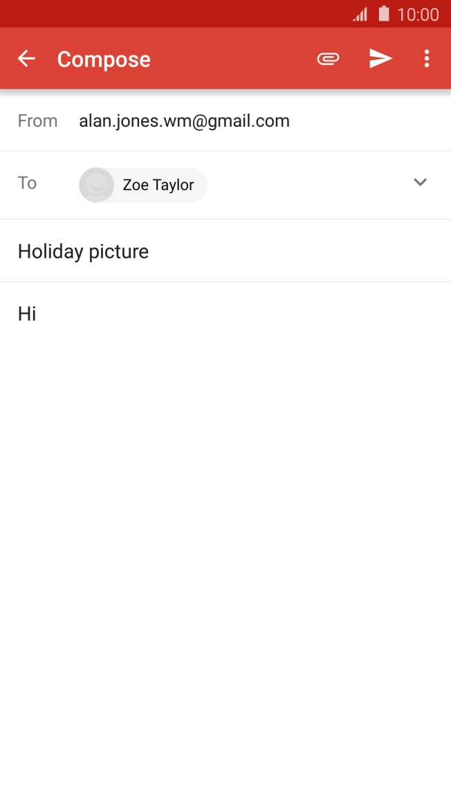 Write the required text and press the send icon.