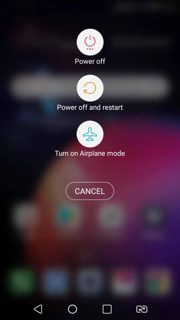 Press Power off.
