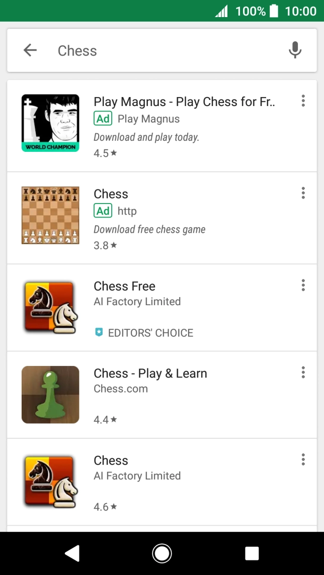 Press the required app. Press the required app.