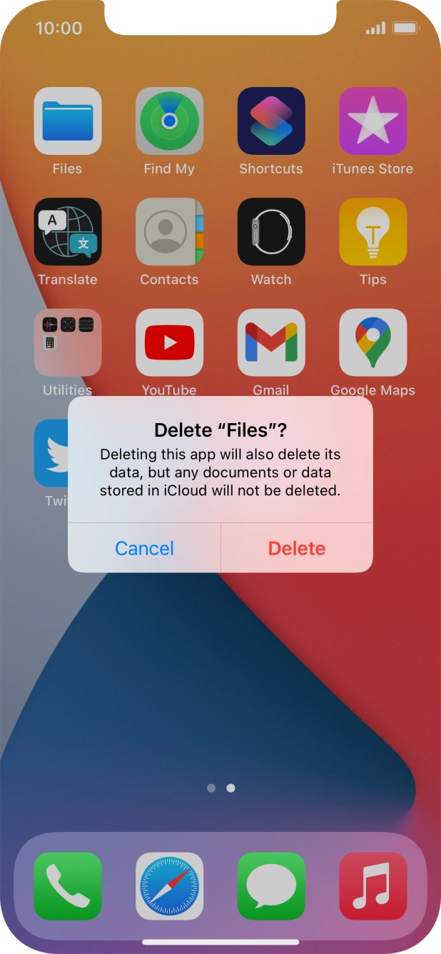 Press Delete.