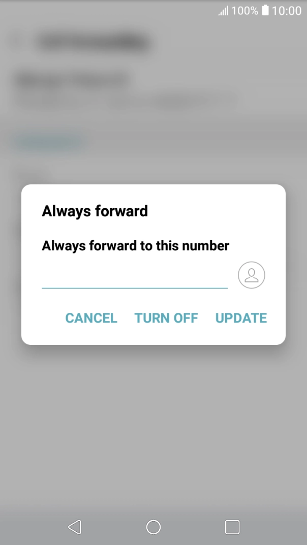 Press TURN OFF.
