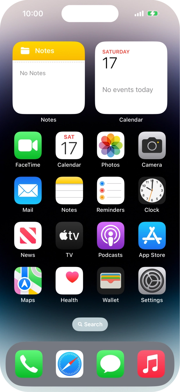 When the battery charging icon is displayed, the battery is charging.