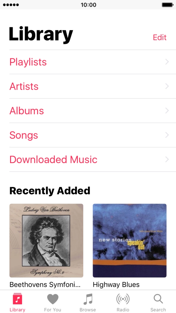 Press Playlists.