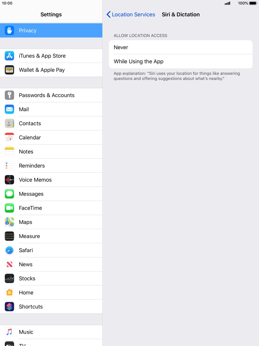 Press the required setting to turn the function on or off. Press the required setting to turn the function on or off.
