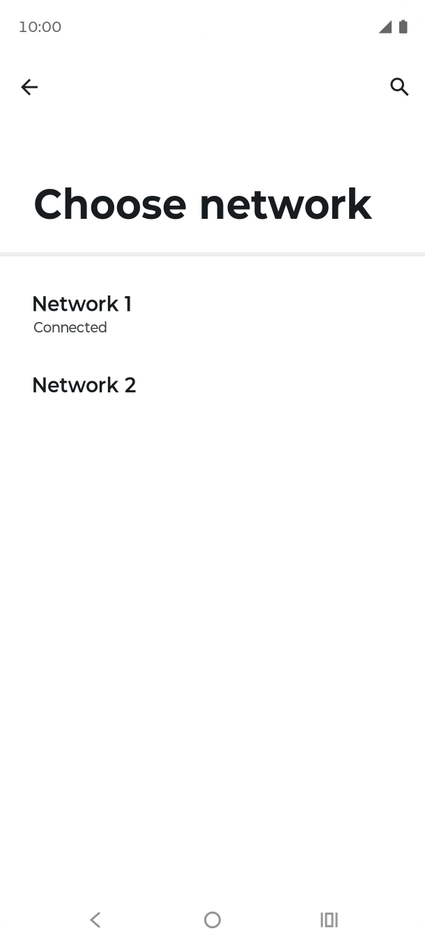 Press the required network. Press the required network.