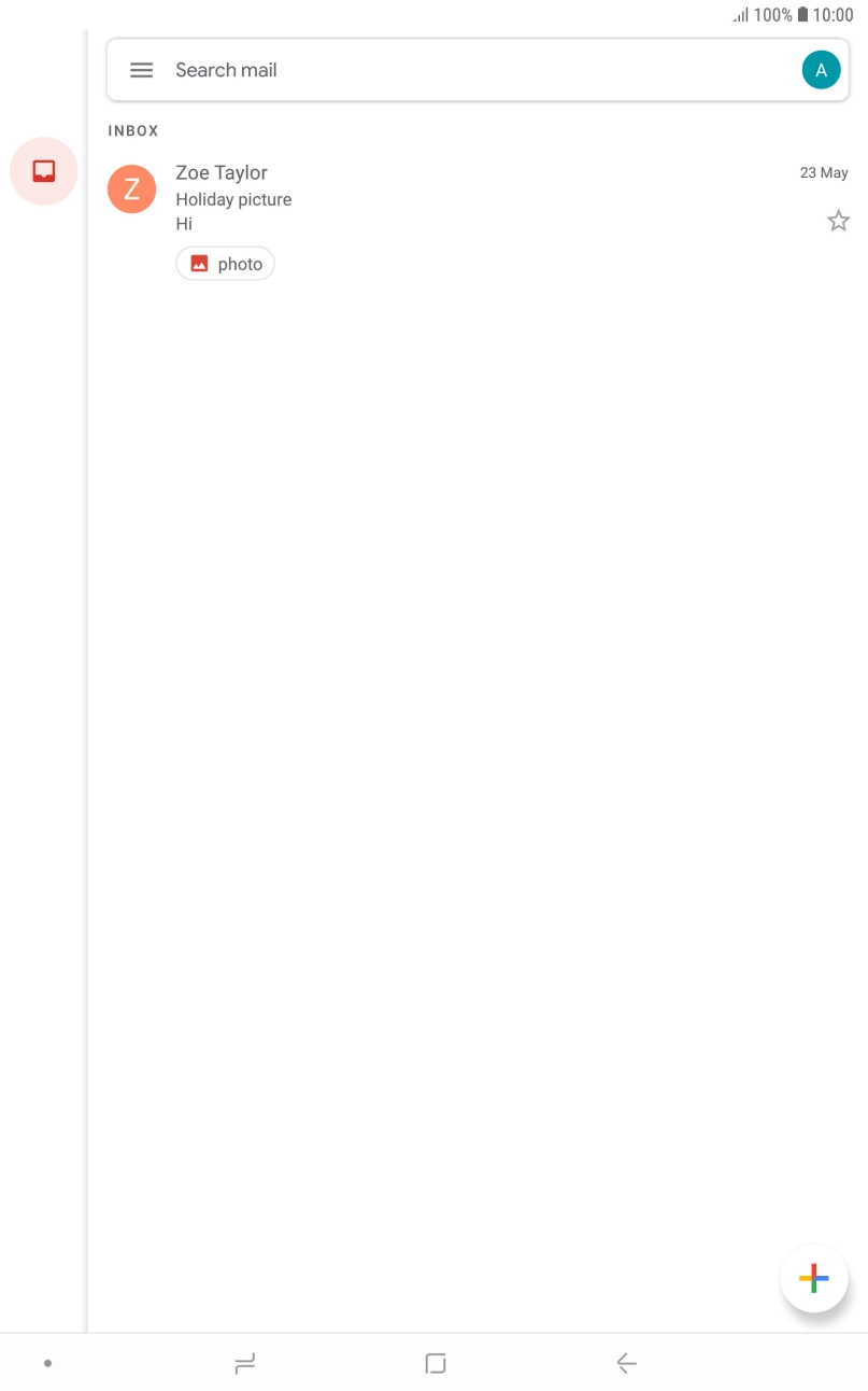 Press the new email icon. Press the new email icon.
