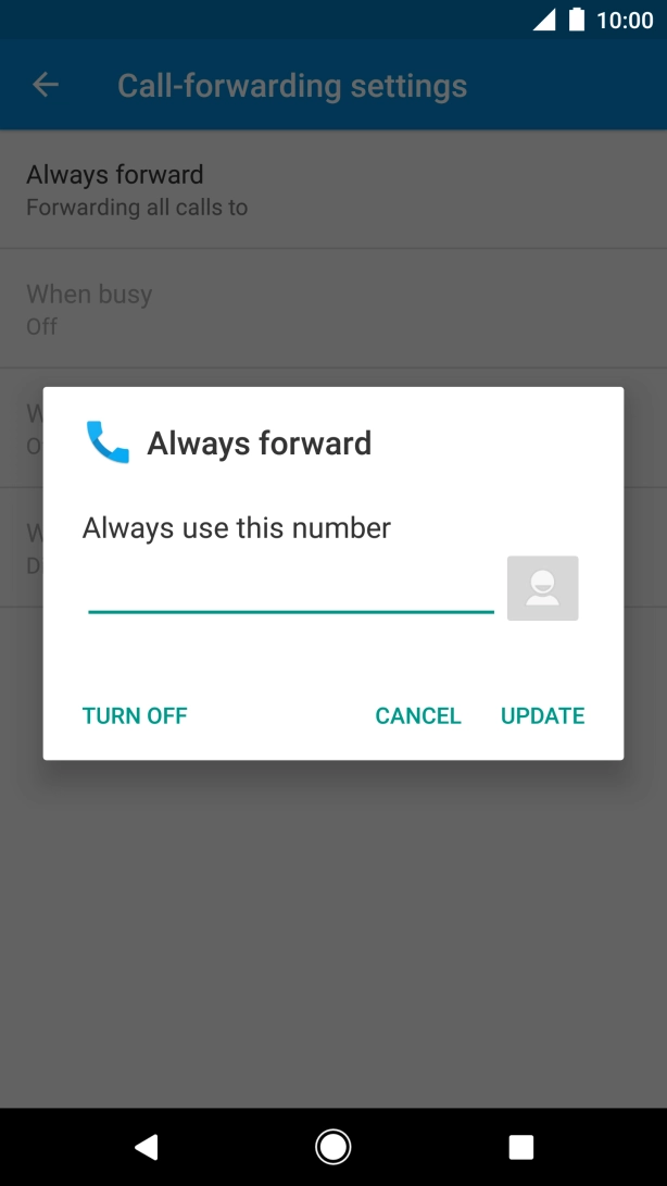 Press TURN OFF.