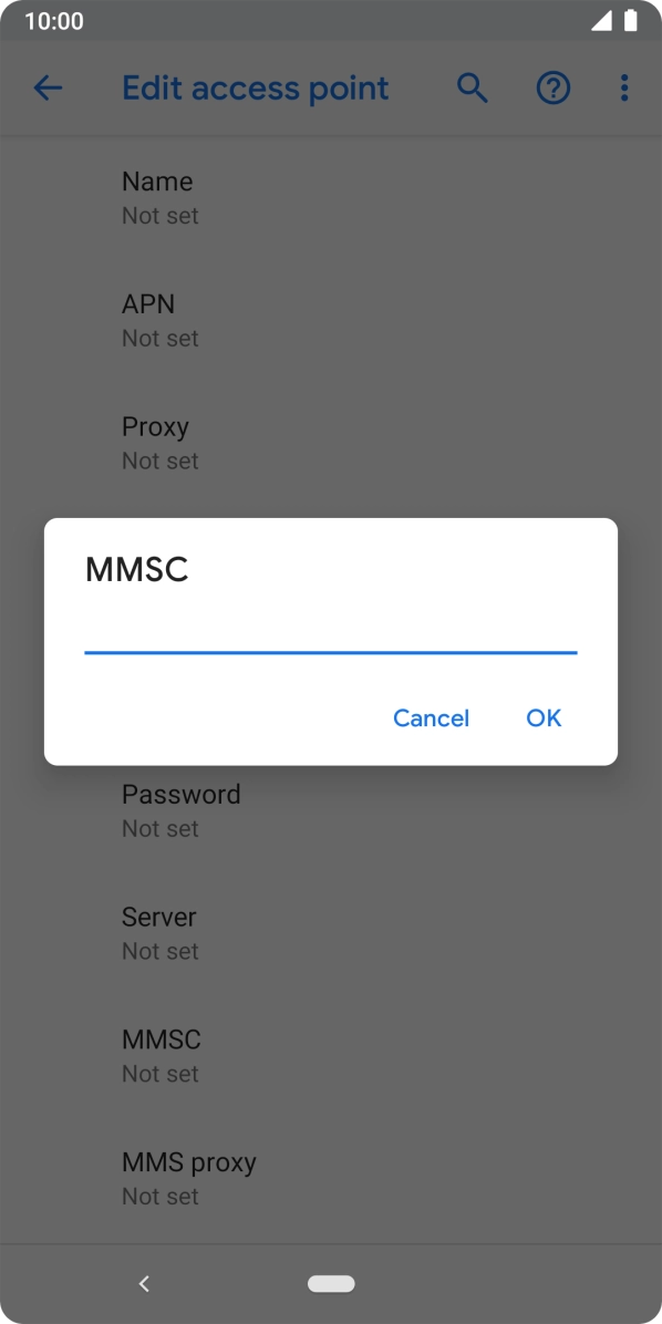 Key in http://mmsc.telstra.com:8002 and press OK. Key in http://mmsc.telstra.com:8002 and press OK.