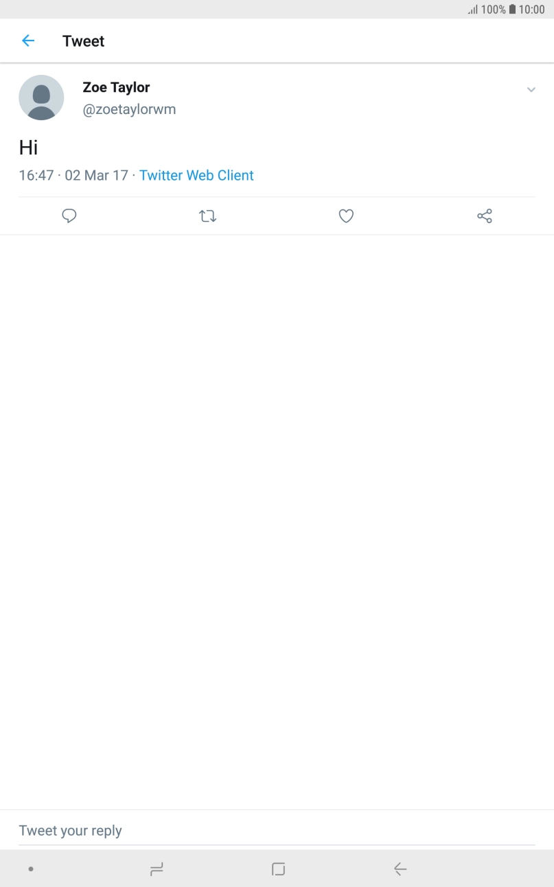 Press the text input field. Press the text input field.