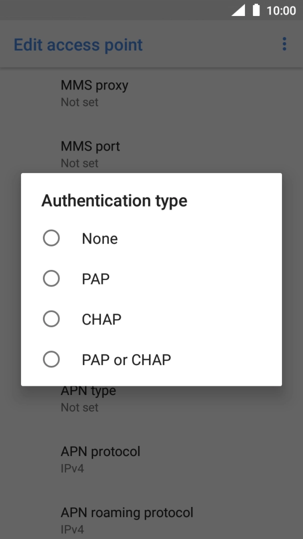 Press None.