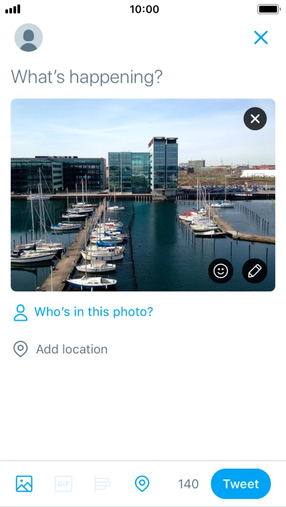 Press the text input field. Press the text input field.