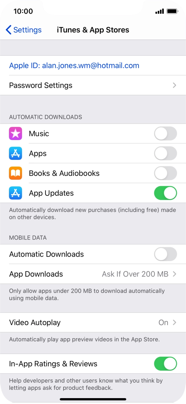 Press the indicators next to the required content types to turn the function on or off. Press the indicators next to the required content types to turn the function on or off.