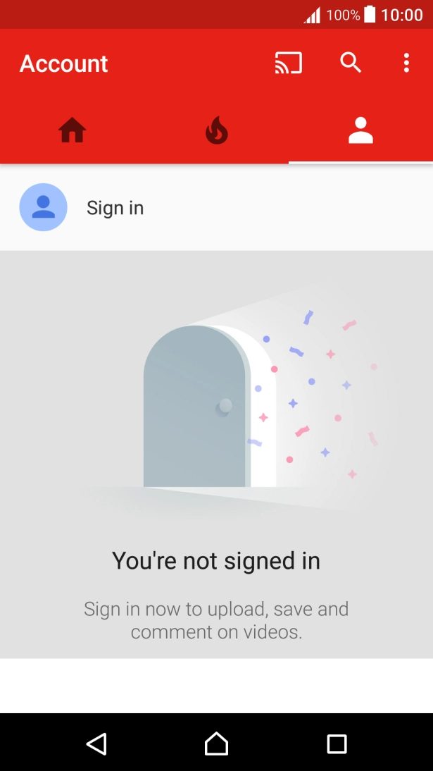 Press Sign in.