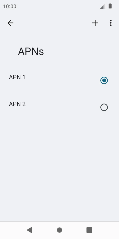 Press the field next to the data connection to activate it. Press the field next to the data connection to activate it.
