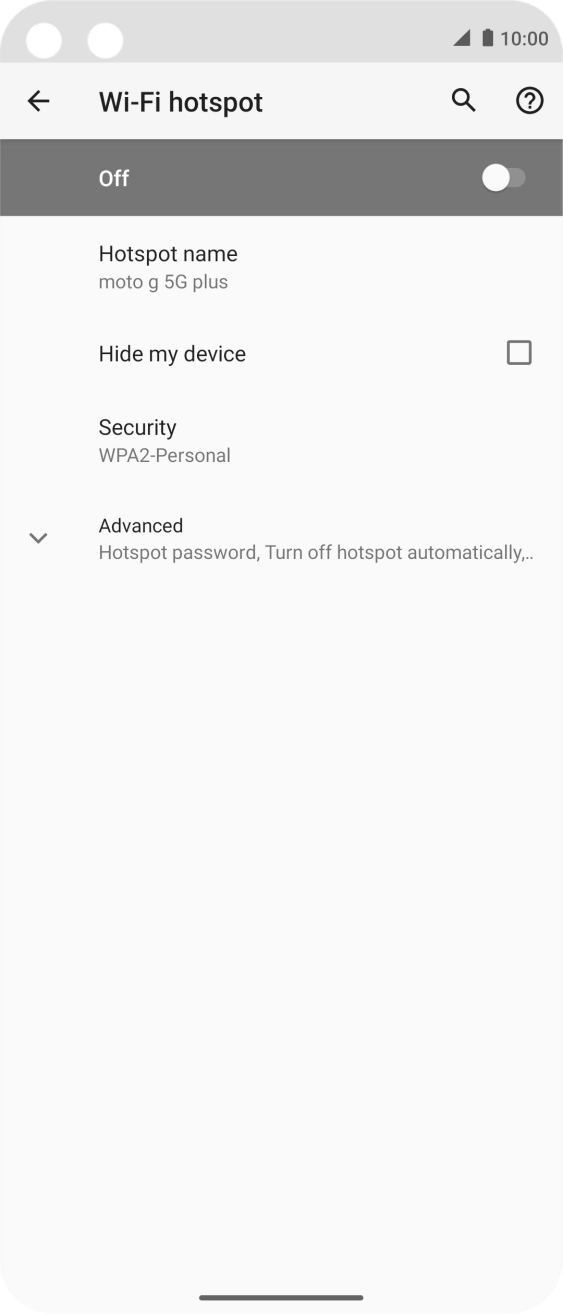 Press Hotspot name. Press Hotspot name.
