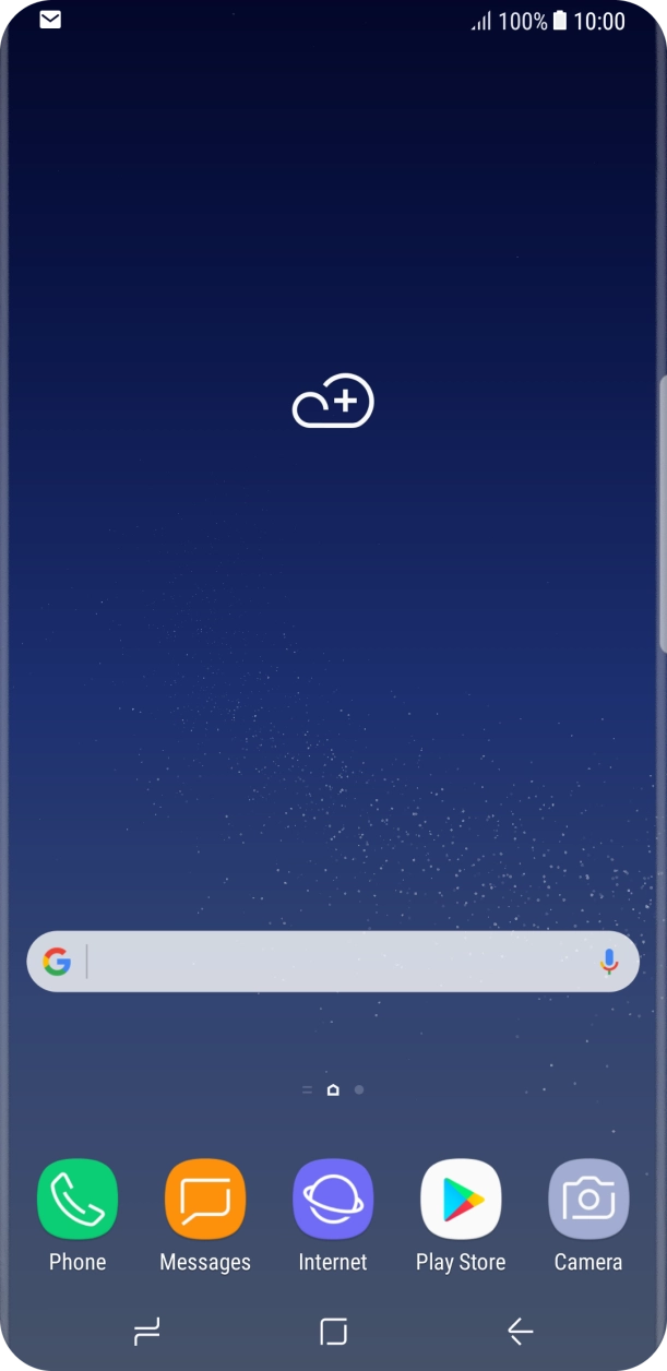 The email icon shows that you've received a new email.