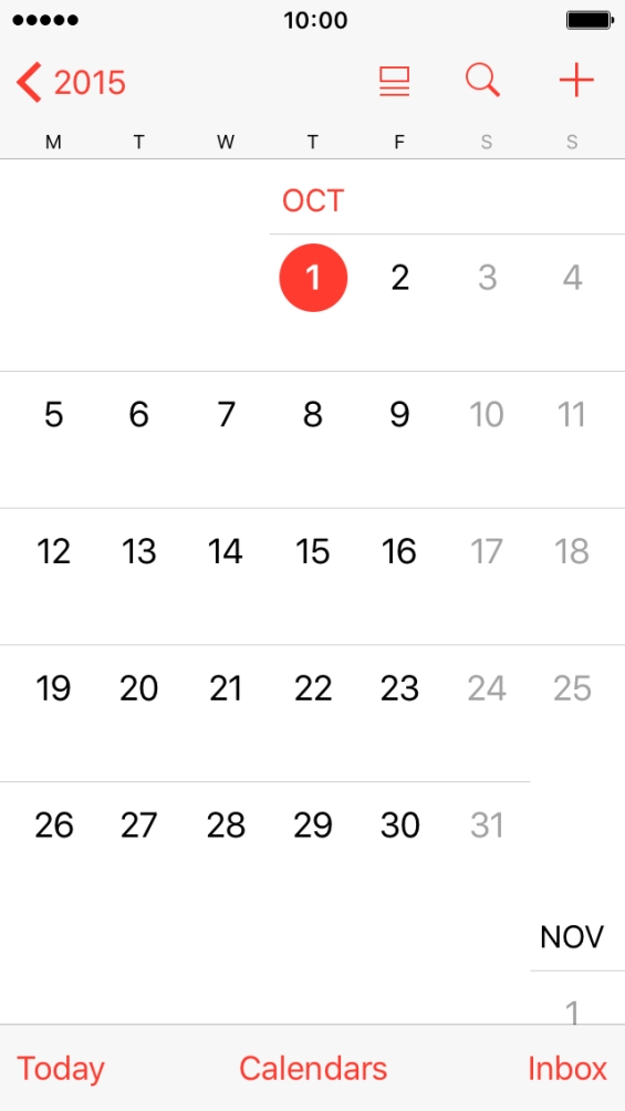 Press the new appointment icon and key in a subject for the appointment.