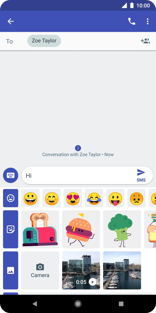 Press the gallery icon. Press the gallery icon.