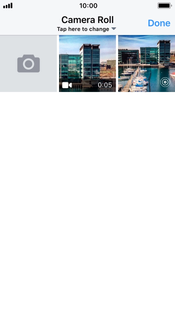 Press the required picture or video clip. Press the required picture or video clip.