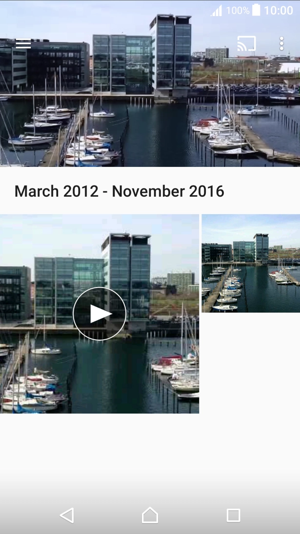 Press the required picture or video clip. Press the required picture or video clip.