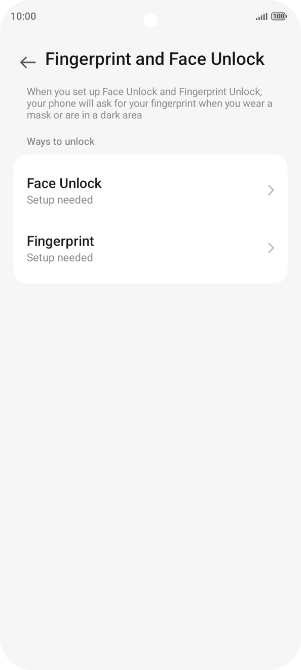 Press Fingerprint.