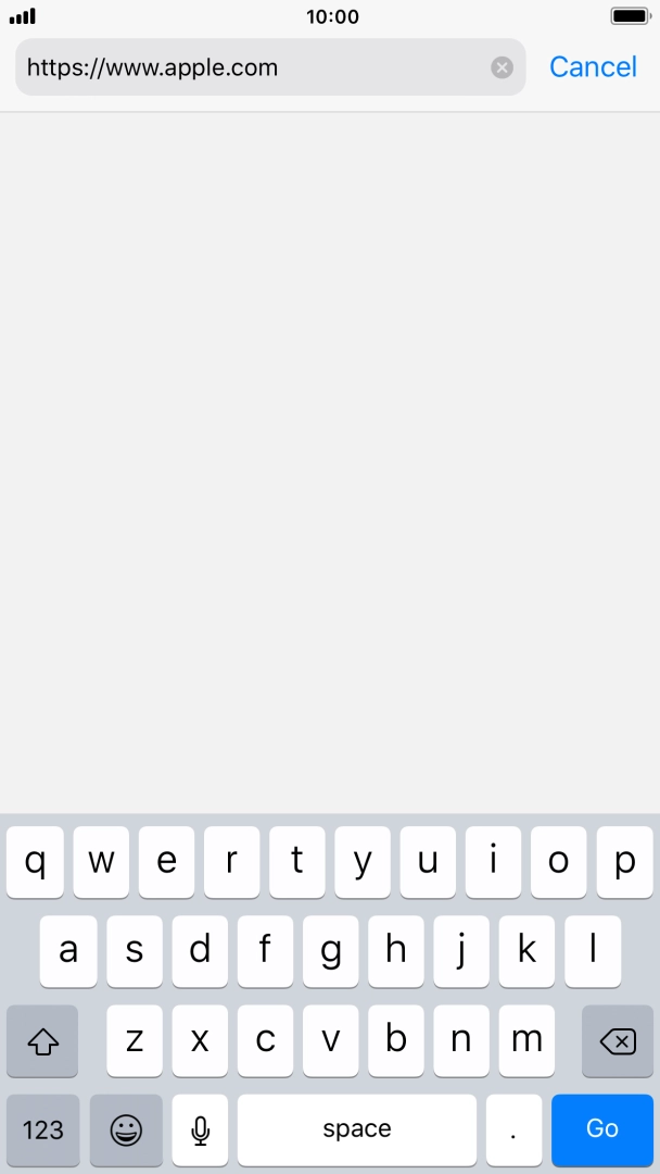 Key in the address of the required web page and press Go. Key in the address of the required web page and press Go.