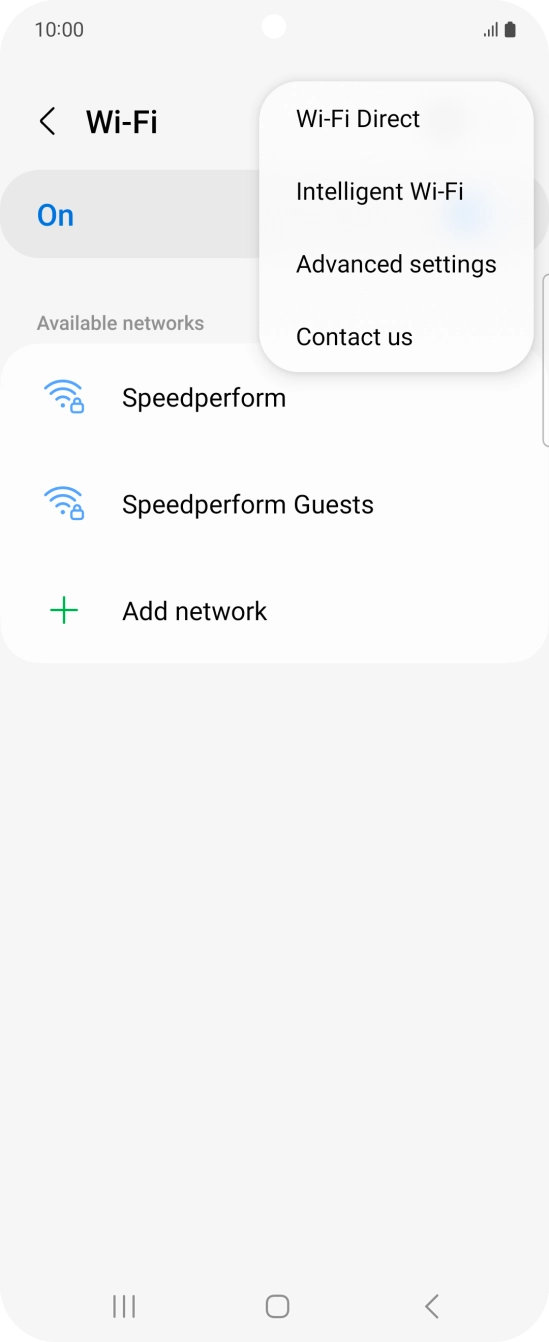 Press Intelligent Wi-Fi. Press Intelligent Wi-Fi.