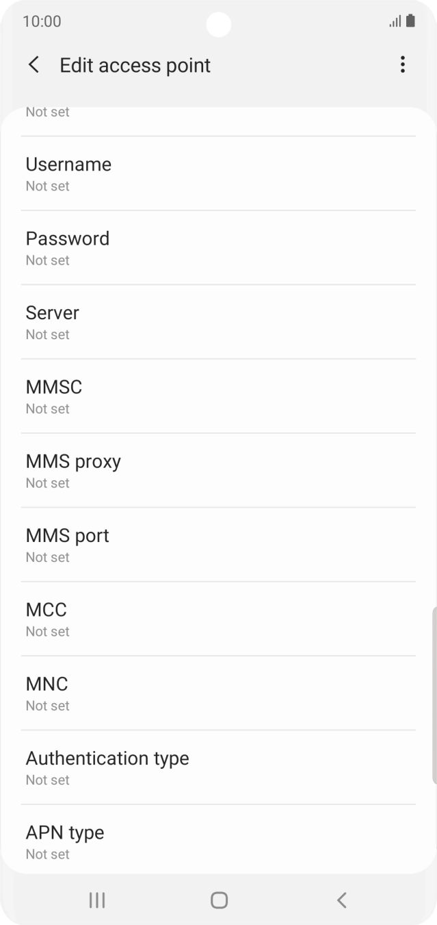 Press MMS port.