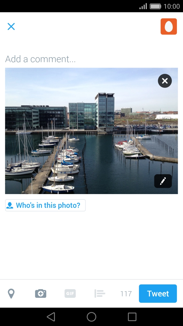 Press the text input field. Press the text input field.