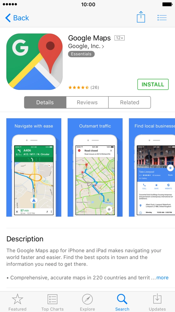 Press INSTALL and wait while Google Maps is installed. Press INSTALL and wait while Google Maps is installed.