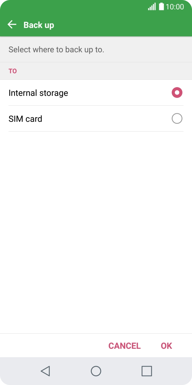 Press SIM card. Press SIM card.