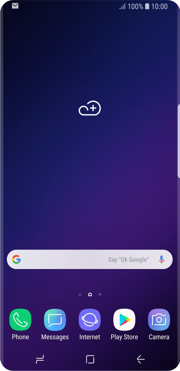 The email icon shows that you've received a new email.