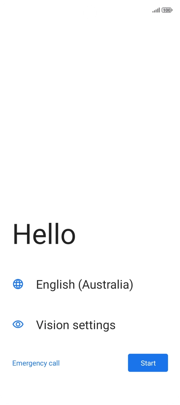 Press the field next to the language icon. Press the field next to the language icon.
