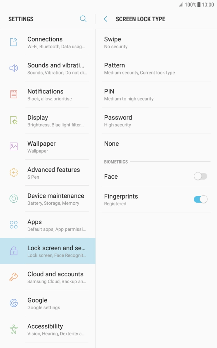 Press None and follow the instructions on the screen to turn off use of lock code. Press None and follow the instructions on the screen to turn off use of lock code.
