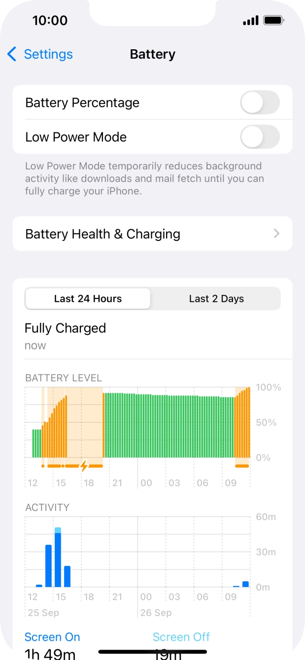 Press Battery Health & Charging. Press Battery Health & Charging.