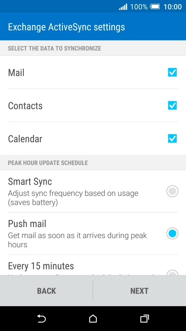 Press Mail to turn the function on or off.