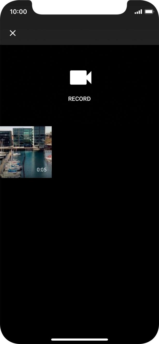 Press the required video clip. Press the required video clip.