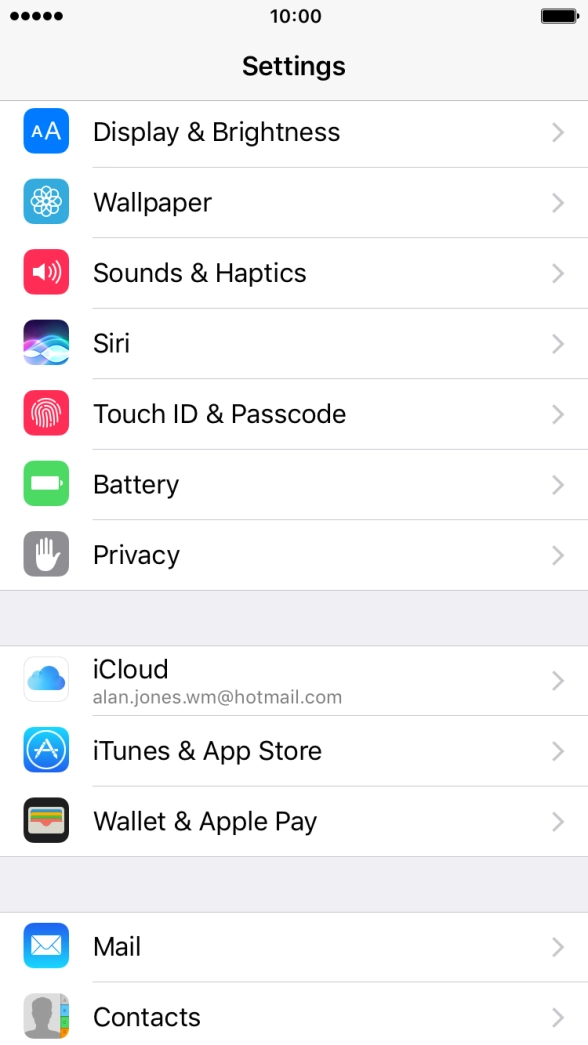 Press Display & Brightness.